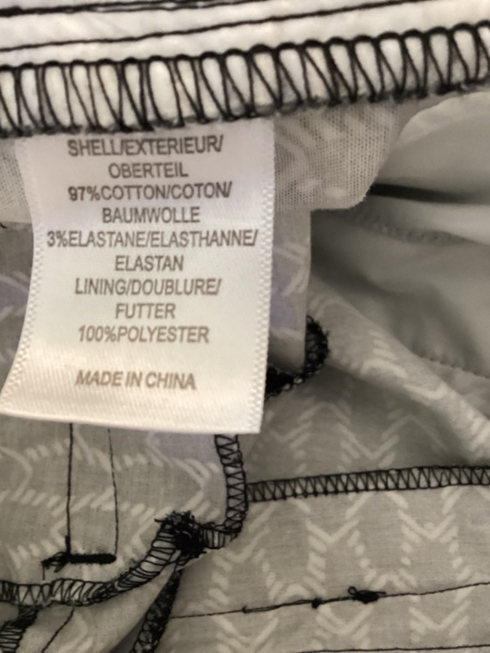 ADRIANNA PAPELL - BLACK WHITE COTTON PANTS - SIZE 6 - Picture 9 of 9